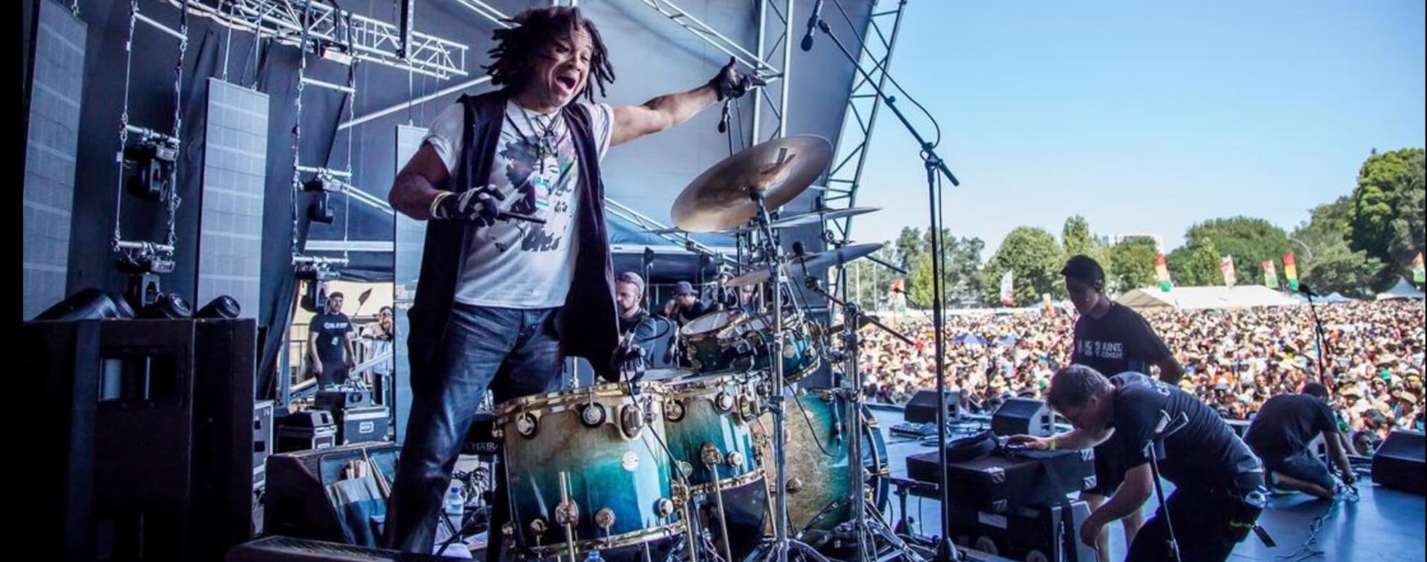 Paul KasticK performing at an outdoor festival